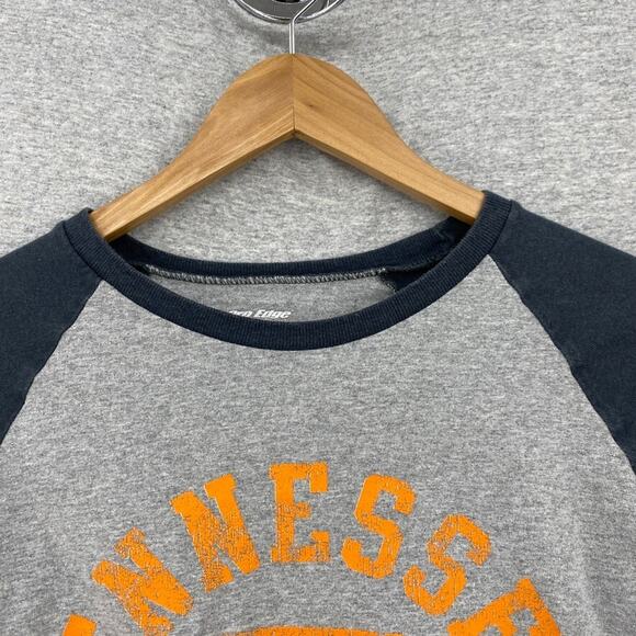 Pro Edge Shirt Womens Medium Gray Black Raglan Sleeve Tennessee Volunteers - Picture 6 of 9